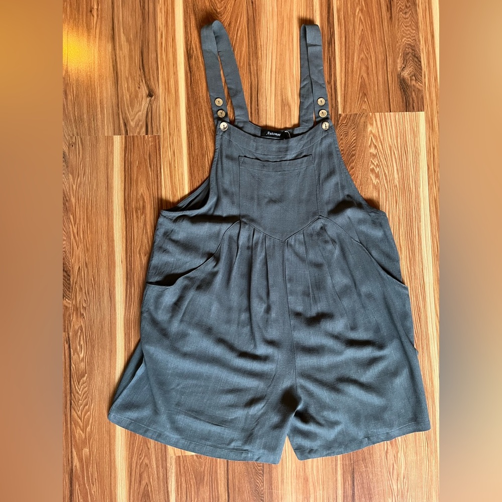 Artisan Grey Relaxed Romper Overalls